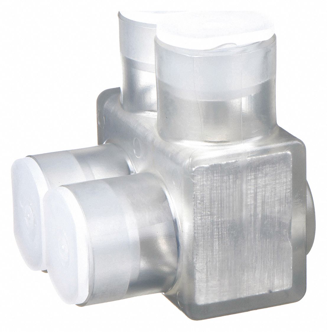 Multitap Connector: 2 Port, Single-Sided Entry, 10 AWG – 350 kcmil Wire Size, Clear