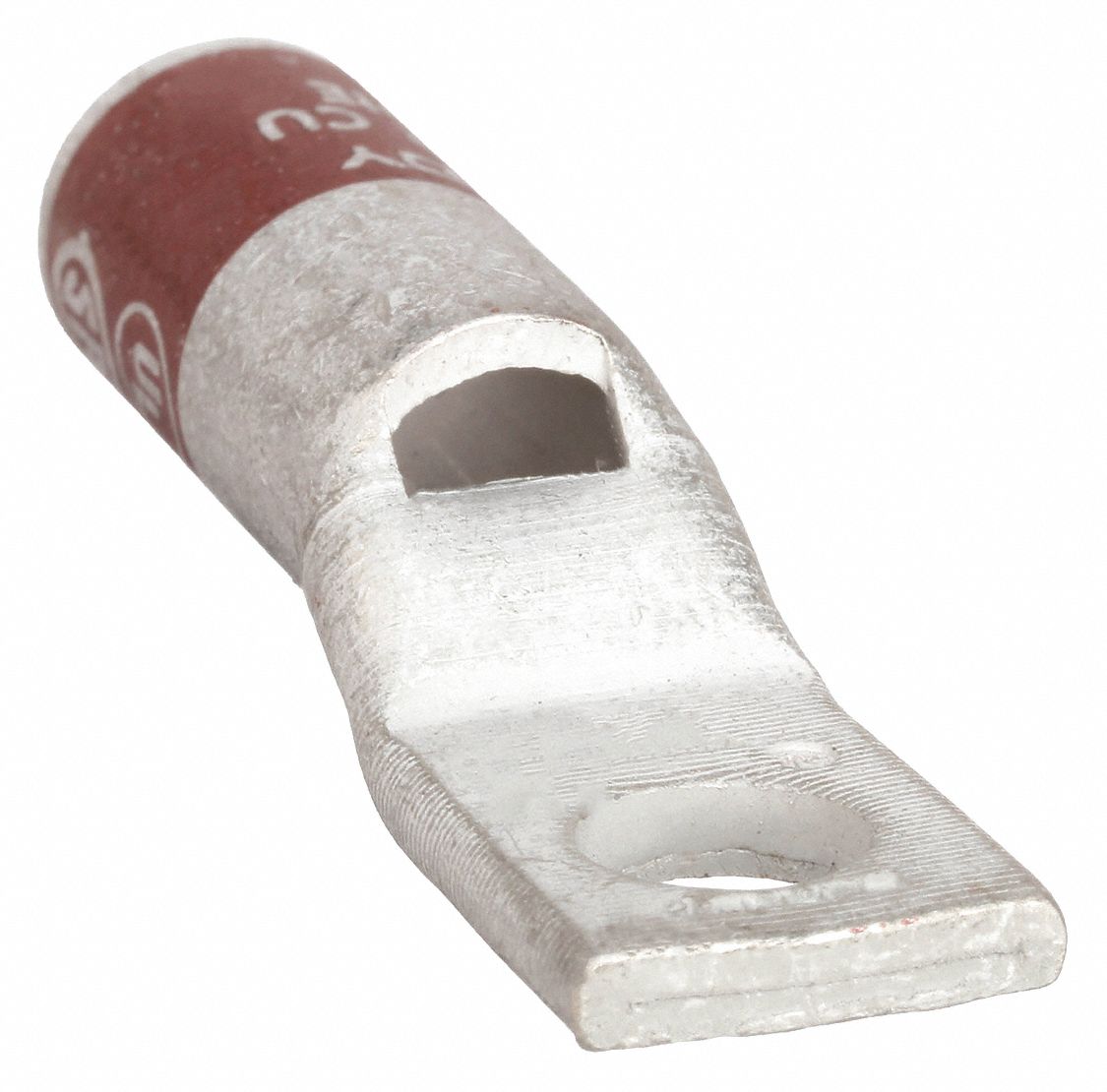 ONE-HOLE LUG COMPRESSION CONNECTOR, 2 AWG MAX WIRE SIZE, ¼ IN STUD SIZE, BURNDY