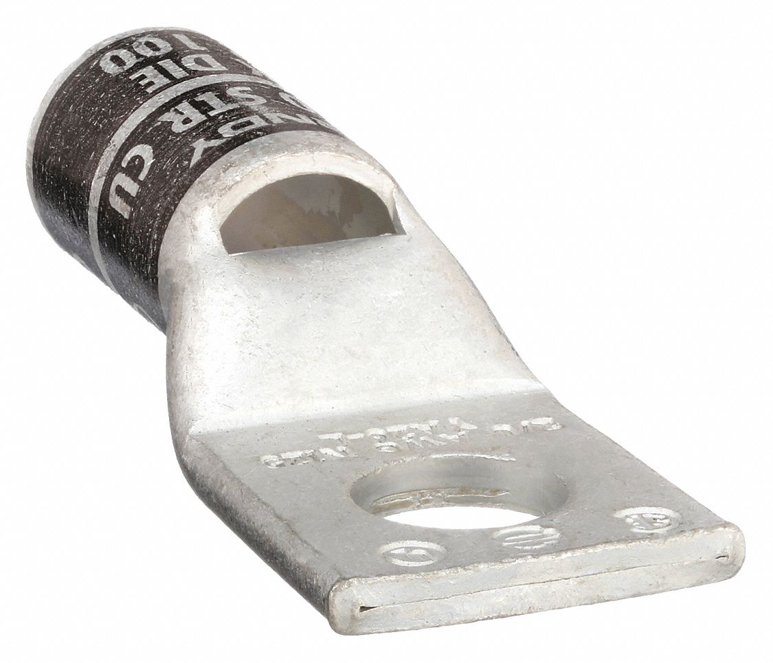 ONE-HOLE LUG COMPRESSION CONNECTOR, 2/0 AWG MAX WIRE SIZE, 5/16 IN STUD SIZE, BURNDY