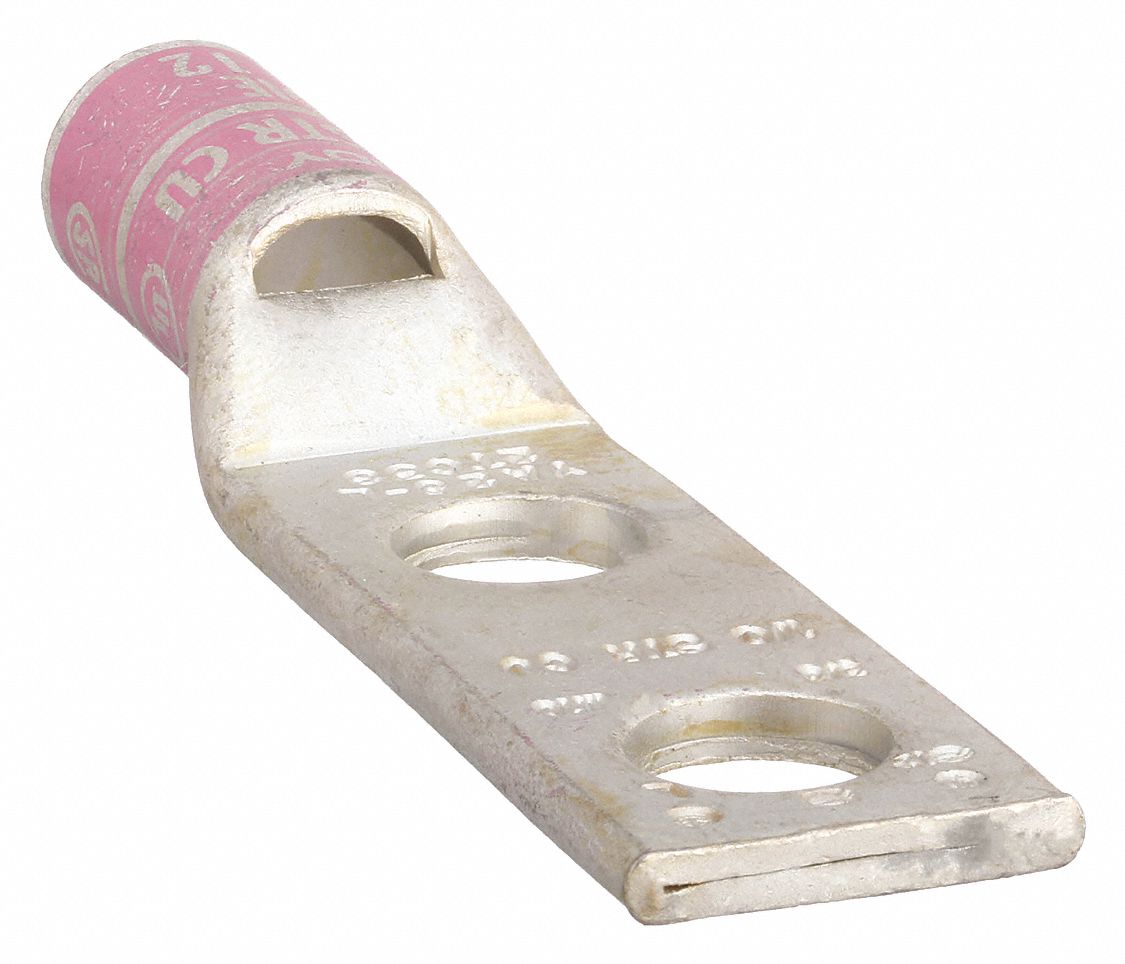 TWO-HOLE LUG COMPRESSION CONNECTOR, 1/0 AWG MAX WIRE SIZE