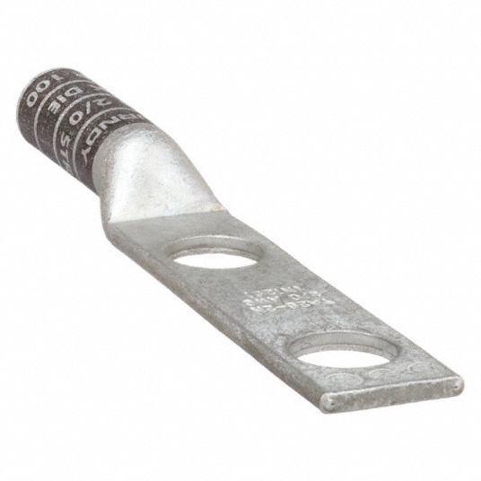 Compression Lug, Non-insulated, 2/0 AWG Fine Strand, 1/2 Stud