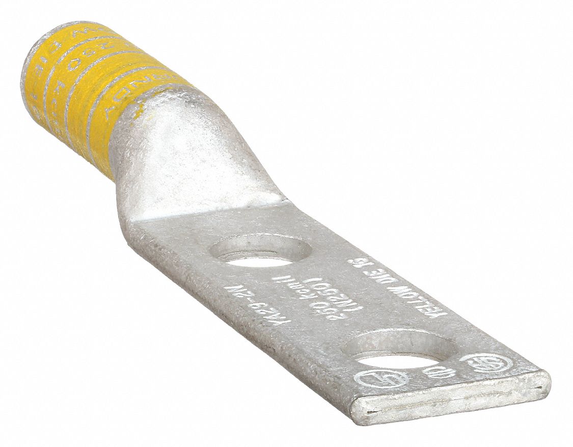 TWO-HOLE LUG COMPRESSION CONNECTOR, 250 KCMIL MAX WIRE SIZE