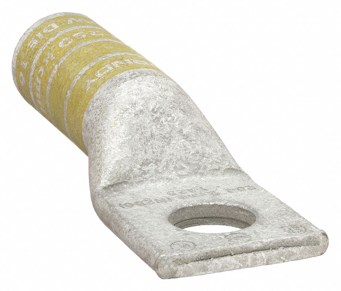 CONNECTEUR DE COMPRESSION POUR COSSE &Agrave; UN TROU, CUIVRE, 250 KCMIL, 3,26 PO LONGUEUR, 1,1 PO LARGEUR, 1/2 PO