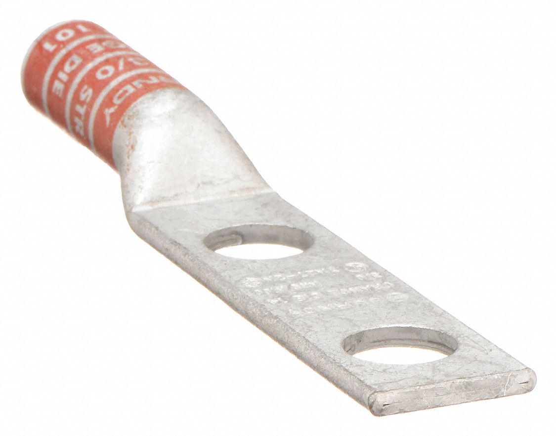 TWO-HOLE LUG COMPRESSION CONNECTOR, 3/0 AWG MAX WIRE SIZE