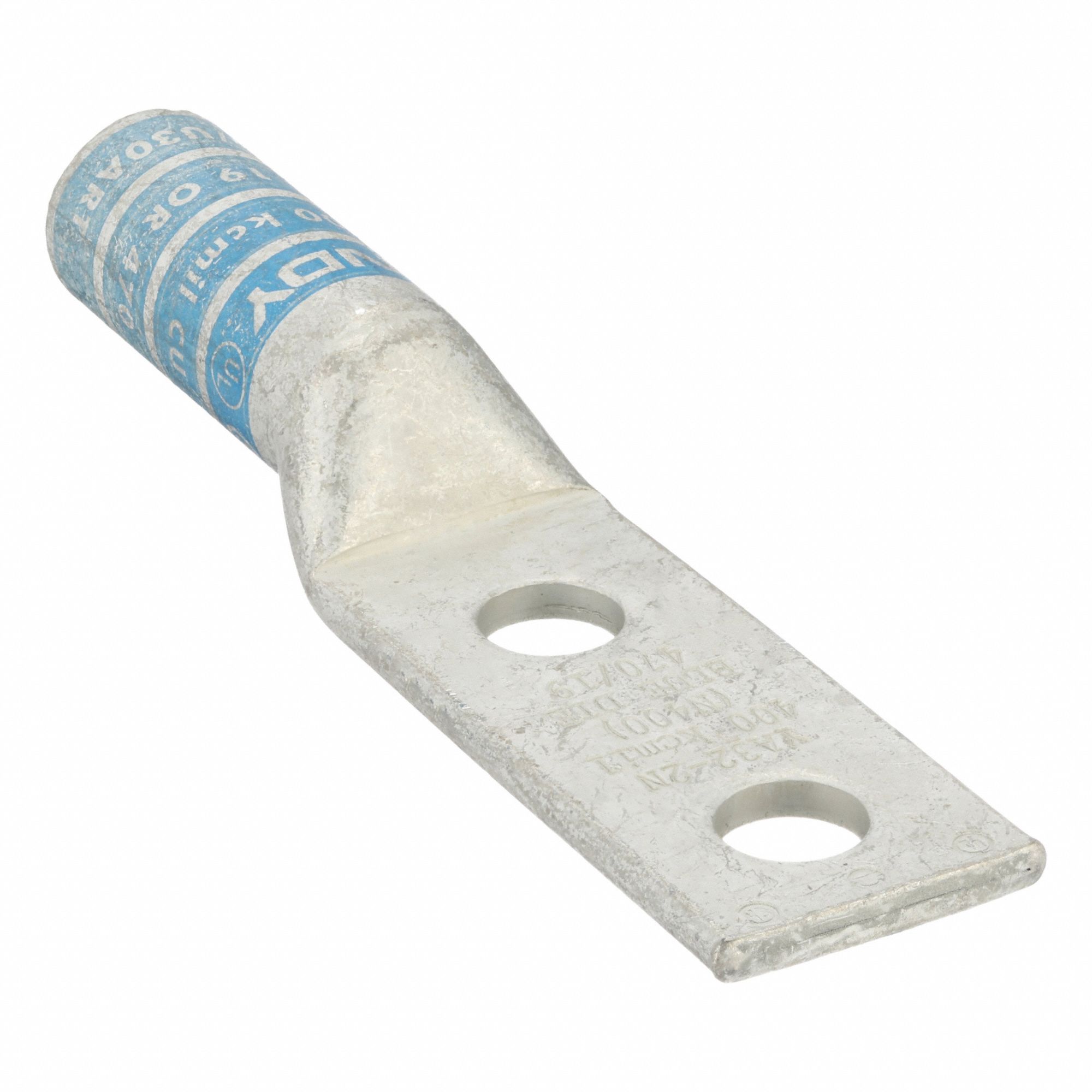 Compression Lug: For 400 kcmil, Stranded Wire, 1/2 in Stud Size, Long, Copper Barrel