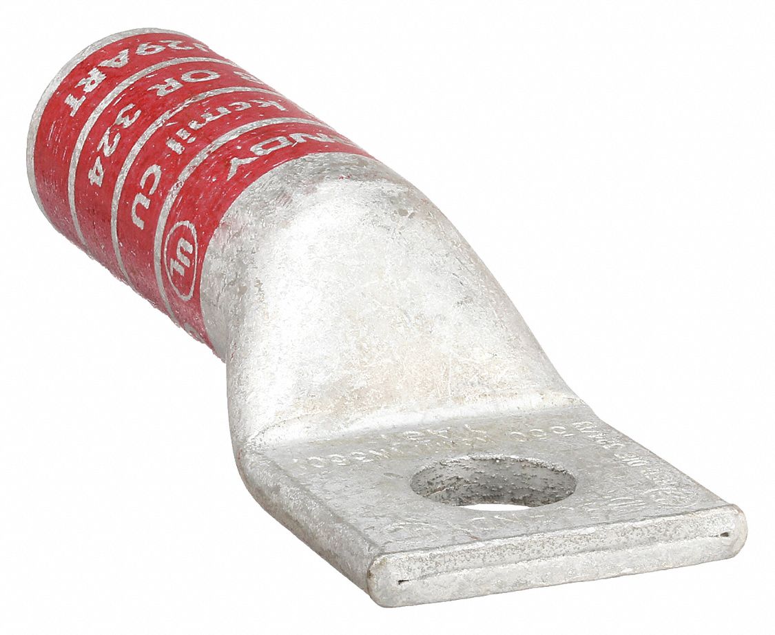 ONE-HOLE LUG COMPRESSION CONNECTOR, 350 KCMIL MAX WIRE SIZE, ½ IN STUD SIZE