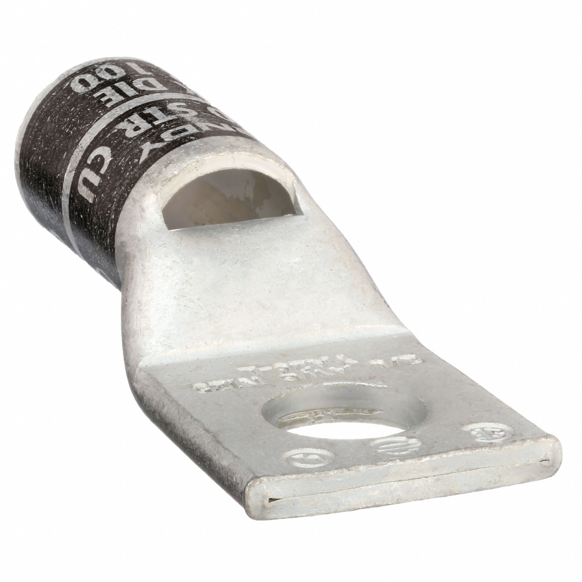 ONE-HOLE LUG COMPRESSION CONNECTOR, 2/0 AWG MAX WIRE SIZE, ⅜ IN STUD SIZE, HYLUG