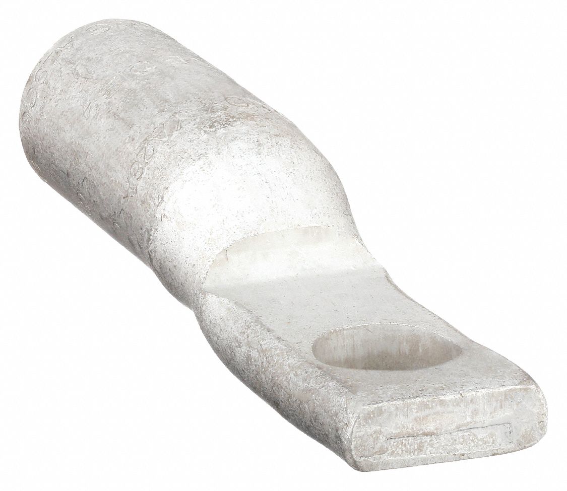 ONE-HOLE LUG COMPRESSION CONNECTOR, 2/0 AWG MAX WIRE SIZE, ⅜ IN STUD SIZE, HYLUG
