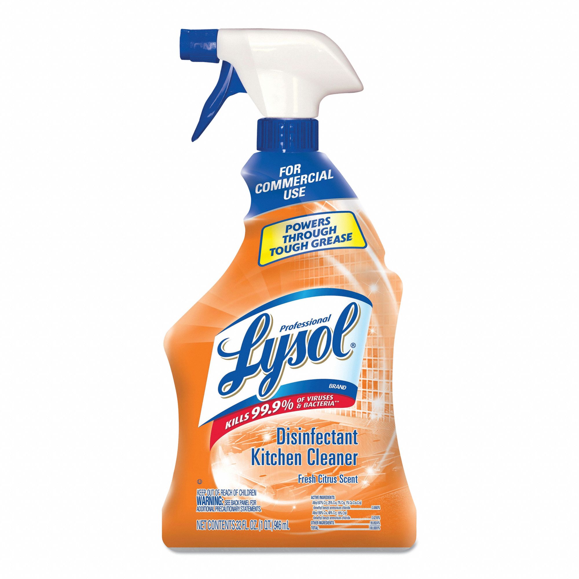 LYSOL Kitchen Cleaner, 32 oz, Trigger Spray Bottle, Liquid, Primary