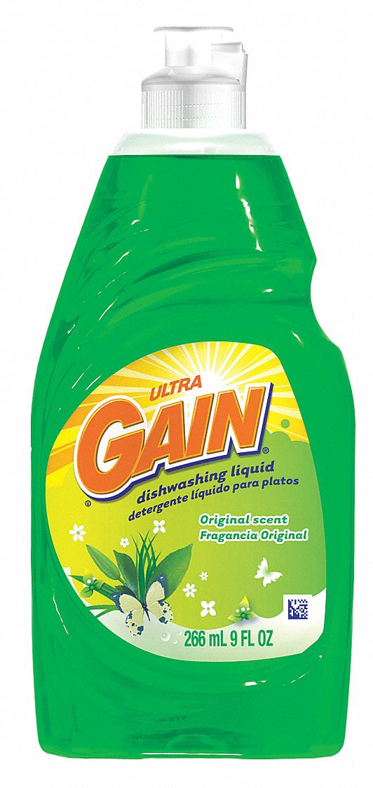 GAIN Liquid Dishwashing Detergent, 9 oz. Bottle, 18 PK 22C544PGC