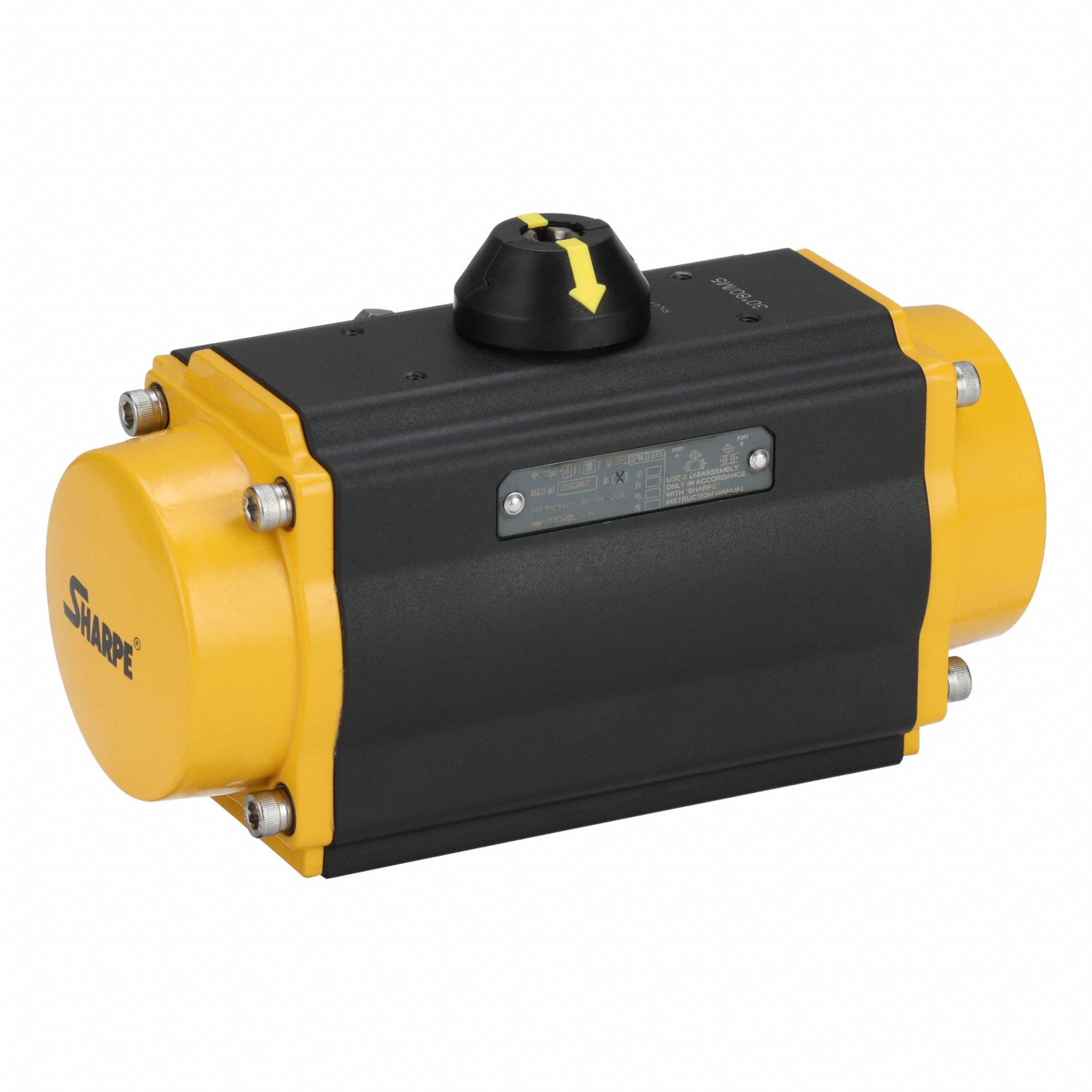 Pneumatic Valve Actuator: 559 in-lb Force at 80 psi, Anodized Aluminum, 0 Springs