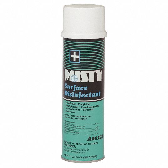MISTY, Aerosol Spray Can, Ready to Use, Disinfectant Cleaner - 22C659 ...