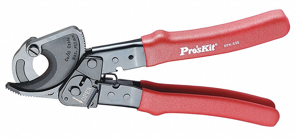 CABLE CUTTER, PVC HANDLE, CENTRE, 10 IN OVERALL L, FOR 500 MCM MAX WIRE THICK