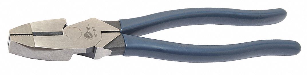 LINEMANS PLIER, 9½ IN OVERALL L, 2 IN JAW L, 1¼ IN JAW W, ⅜ IN JAW THICK, TETHER READY
