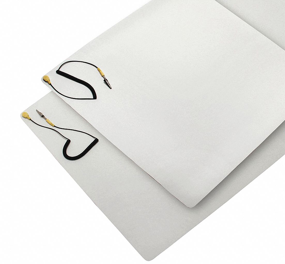 DISSIPATIVE TABLE MAT,4 X 2 FT,W/STRAP