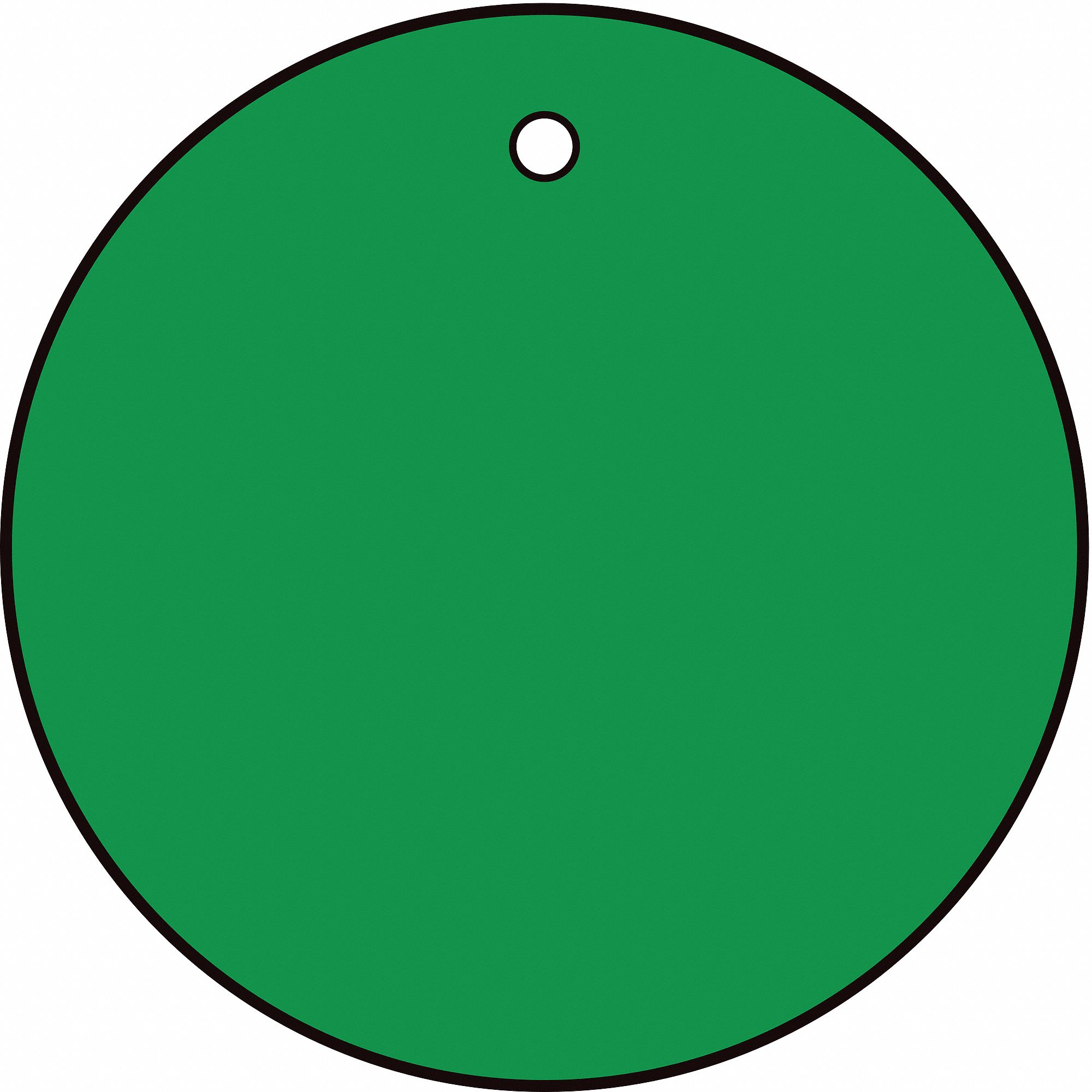 22CM35 - Blank Tag 1 x 1In Green PK10