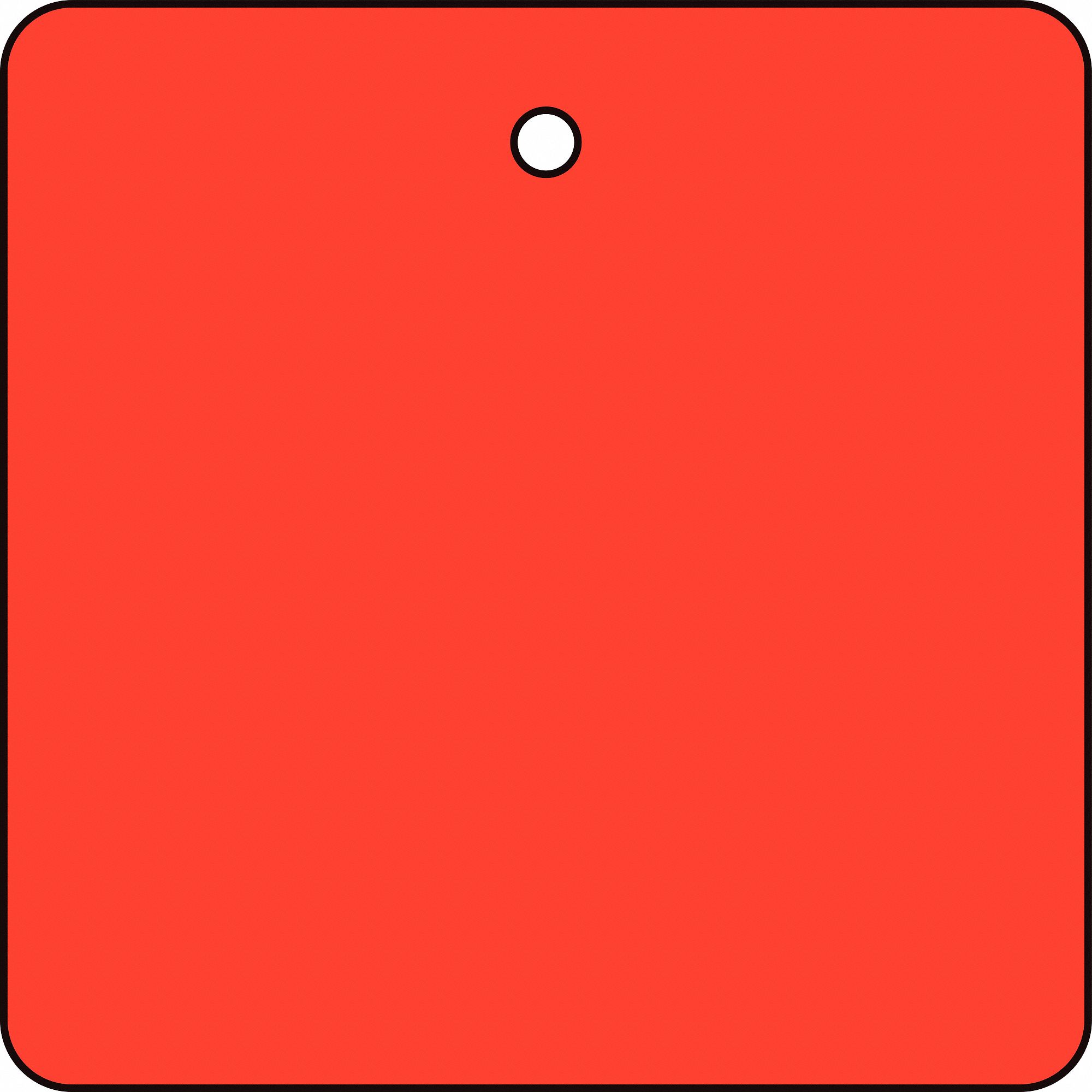 22CM38 - Blank Tag 1 x 1In Red PK10