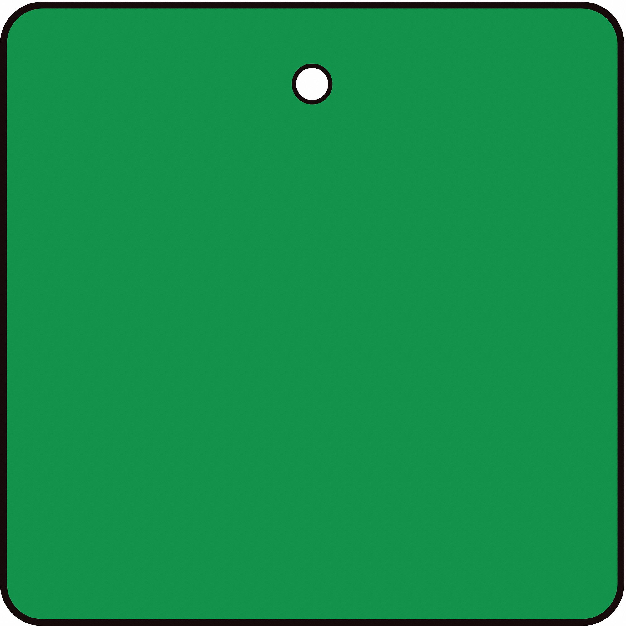22CM39 - Blank Tag 1 x 1In Green PK10
