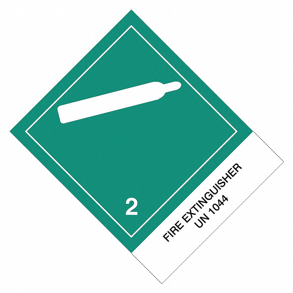 LABELS, CLS2 DIV2 UN1044, WHITE, GREEN AND BLACK, 5 X 4 IN, ADHESIVE COATED PAPER, 500/RL