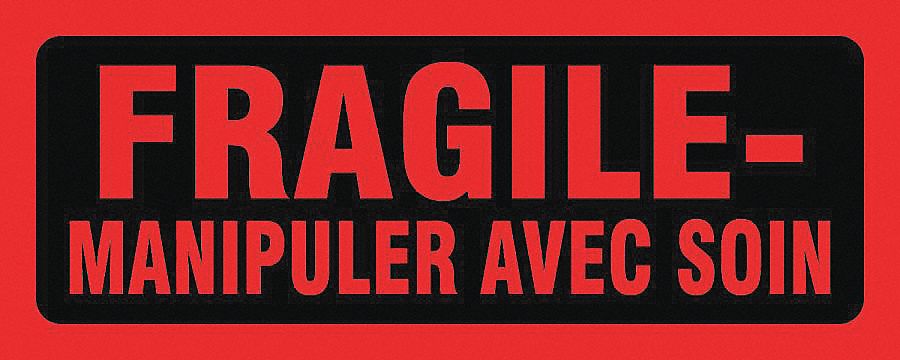 Logistipack - Rouleau de 500 Étiquettes Fragile - 8 x 12 cm Pas Cher