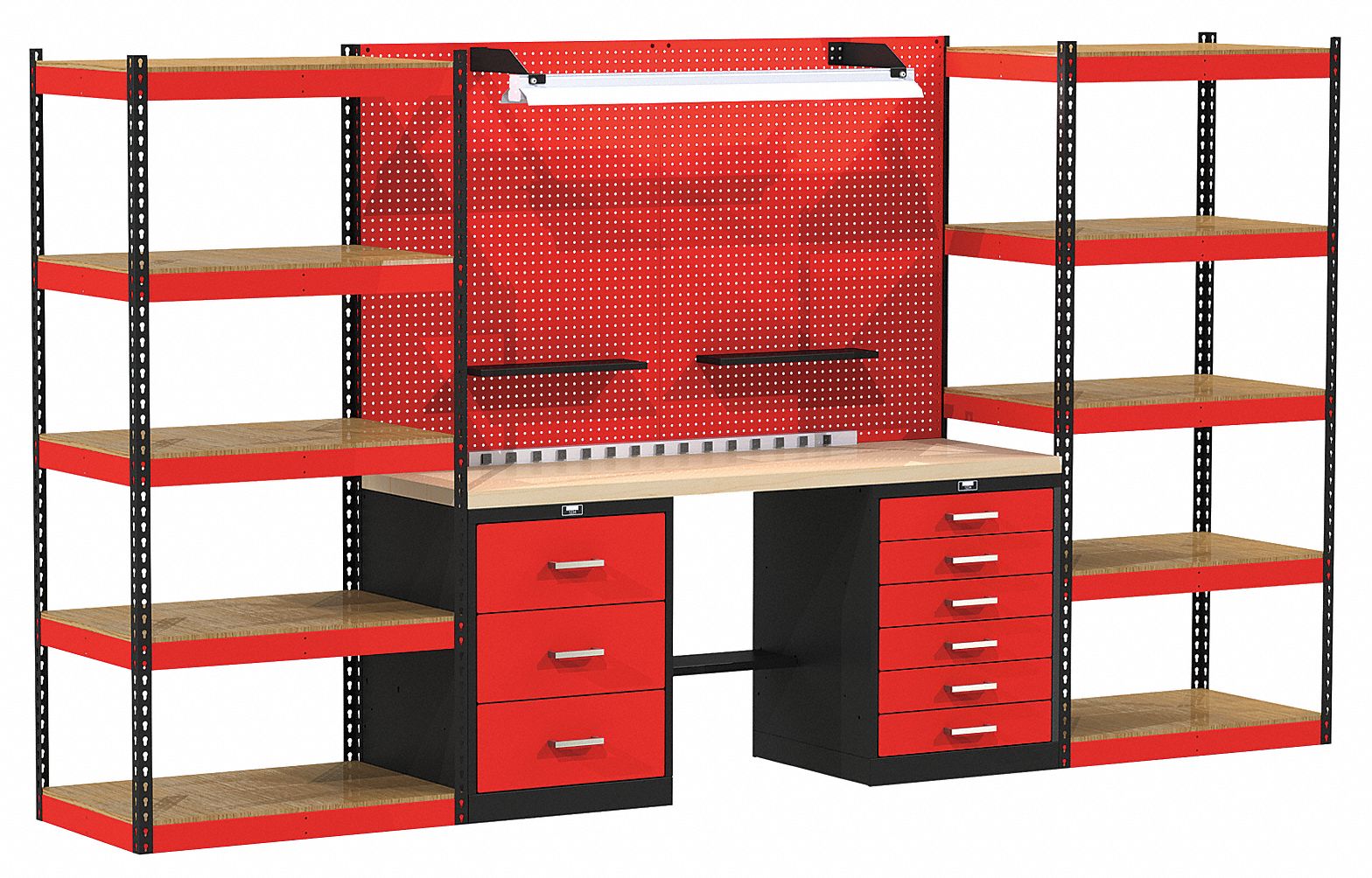 HALLOWELL, 168 in Overall Wd, 24 in Overall Dp, Modular Shelving Set