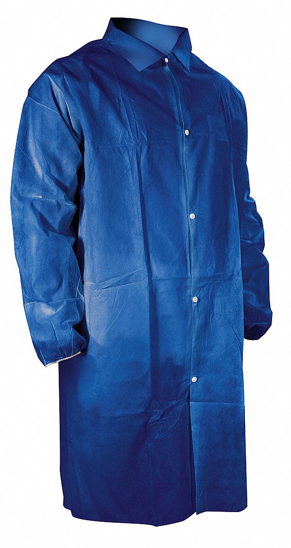 CELLUCAP Disp Lab Coat, PP, Blue, 4XL, PK25 22CU093302NXXXX Grainger