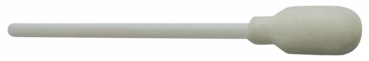 Swab: Foam, 75 mm Overall Lg, 22 11/16 mm Tip Lg, 2 1/8 in Handle Lg, Rigid Tip, Round, 100 PK