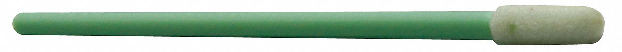 Swab: Foam, 70 mm Overall Lg, 11 mm Tip Lg, 2 3/8 in Handle Lg, 4 mm Tip Wd, Flex Tip, Round, 100 PK
