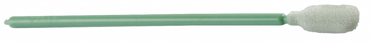 Swab: Foam, 90 mm Overall Lg, 16 13/16 mm Tip Lg, 2 7/8 in Handle Lg, 6 mm Tip Wd, Flex Tip, 100 PK