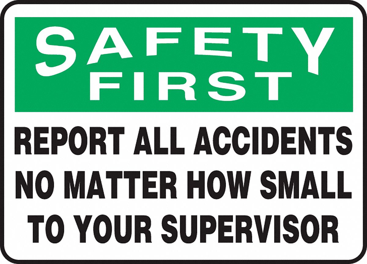 Safety First Sign,Adhsv Vinyl,7x10In,Eng