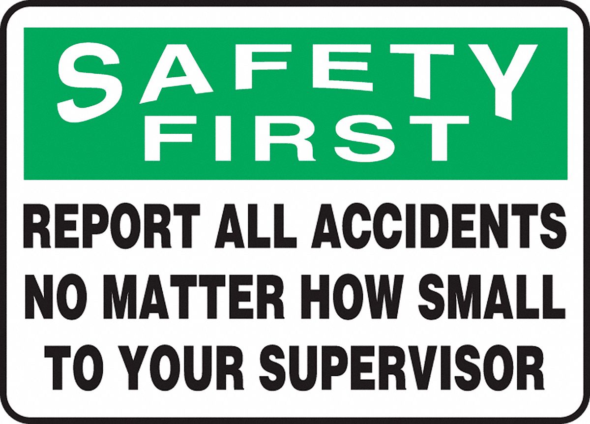 Safety First Sign,Adhsv Vnyl,10x14In,Eng
