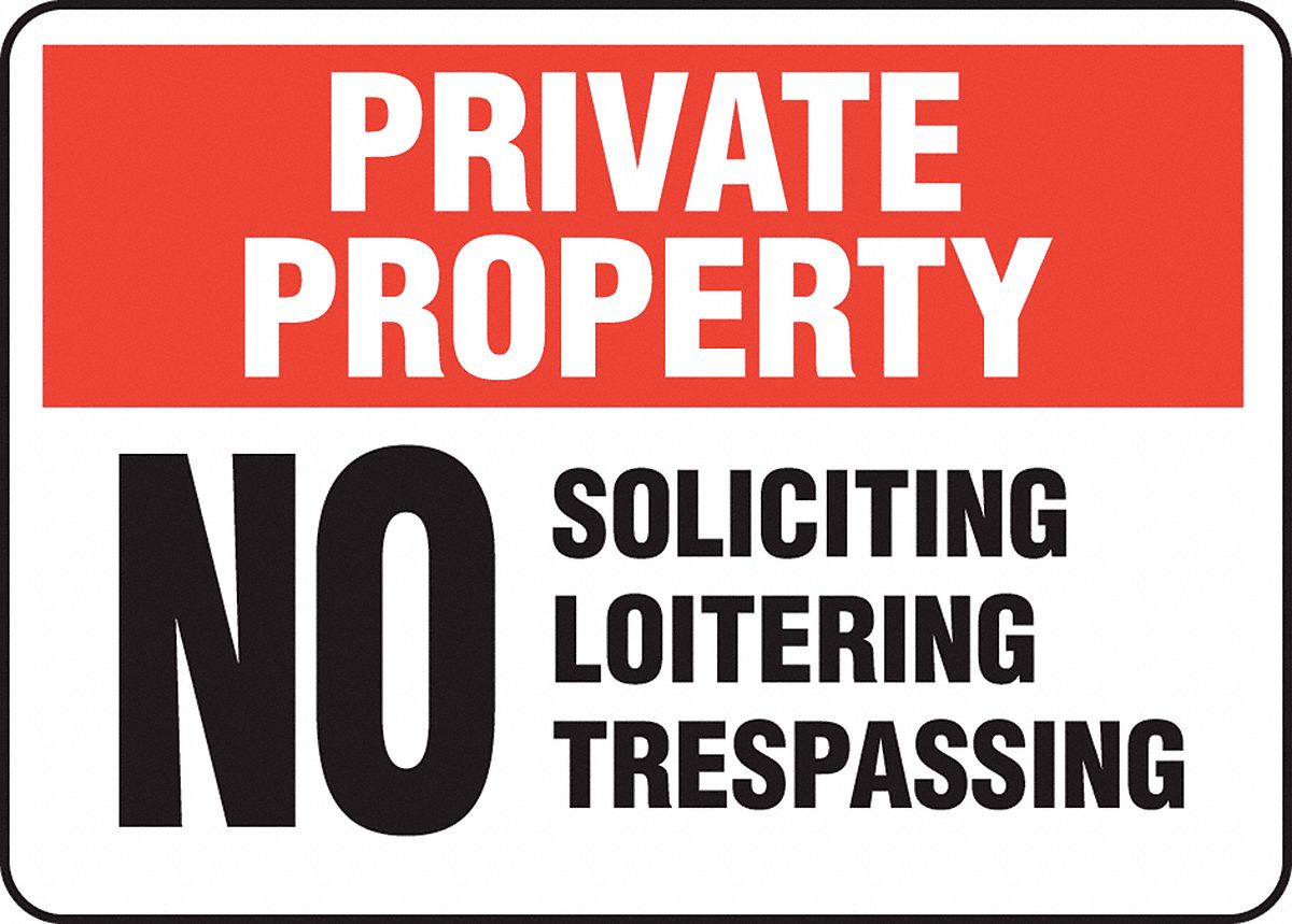 Private Property Sign,Adhsv Vnyl,10x14In