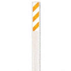 FLEXIBLE MARKER STAKE, FIBERGLASS, 3¾ IN, POINT POST END, ORNG/WHT, REFLECTIVE STRIPING