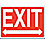 Exit Sign,Adhsv Vinyl,7x10 In.,English