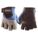 GLOVES, IMPACT RESIST, ANTI-ABRASION, HALF FINGER, OPEN BACK, HOOK/LOOP, XXL, BL/BLK/GRY, LEATH/GEL