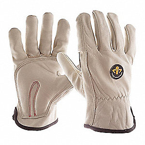 ST5010 CARPAL TUNNEL GLOVES, S, 7, YELLOW, ELASTIC CUFF, LEATHER, VEP PAD,