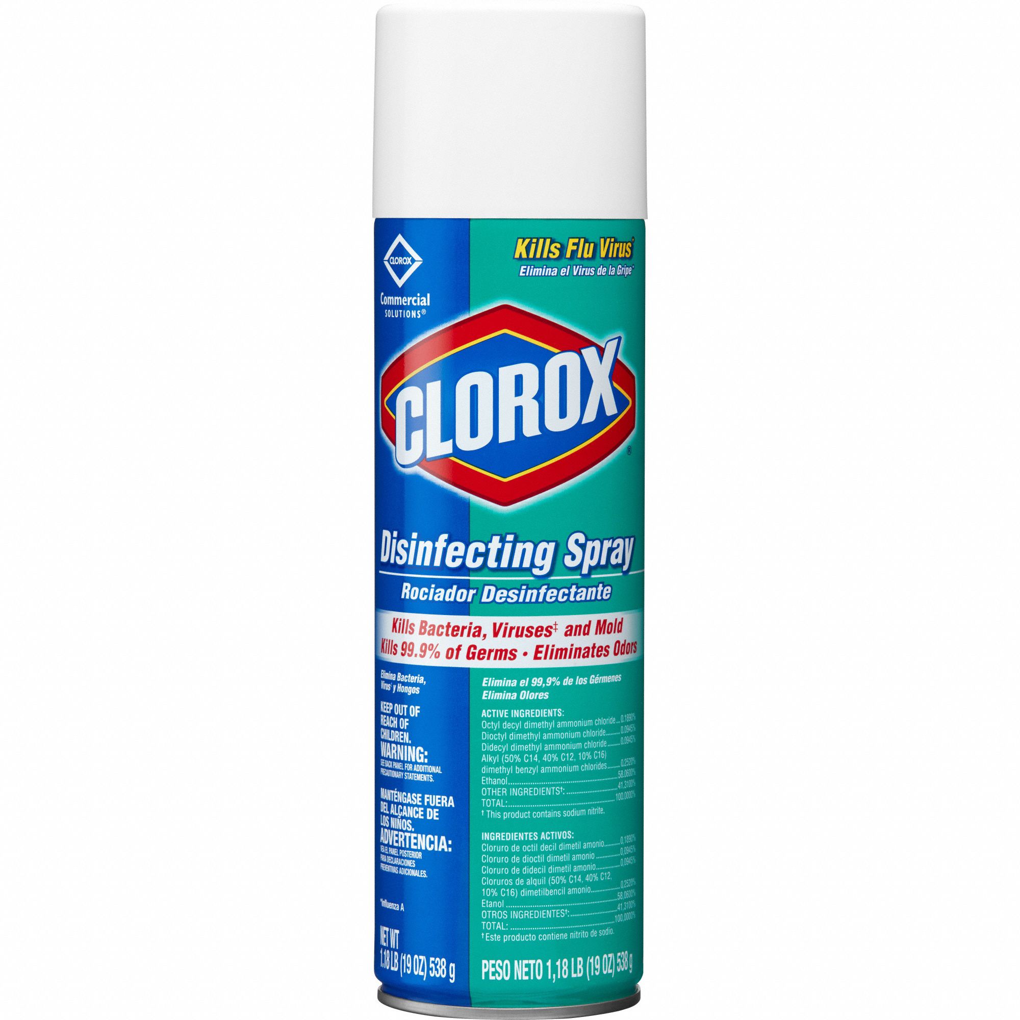 CLOROX, Aerosol Spray Can, 19 oz Container Size, Disinfectant Spray ...