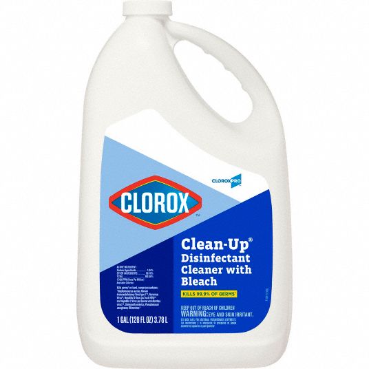 CLOROX HEALTHCARE, Jug, 128 oz Container Size, Bleach Germicidal Cleaner -  6VDE7