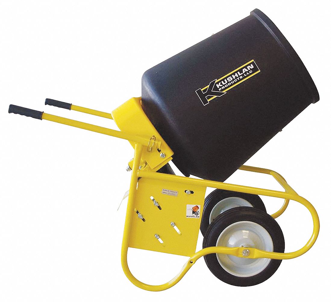 KUSHLAN PRODUCTS Wheelbarrow Mixer, 3.5 cu ft, 115V, 1/2HP 22DA14