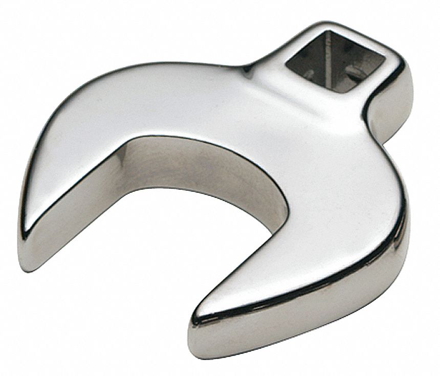Crowfoot Socket Wrench, Alloy Steel, Chrome, 3/8 in Drive Size Grainger