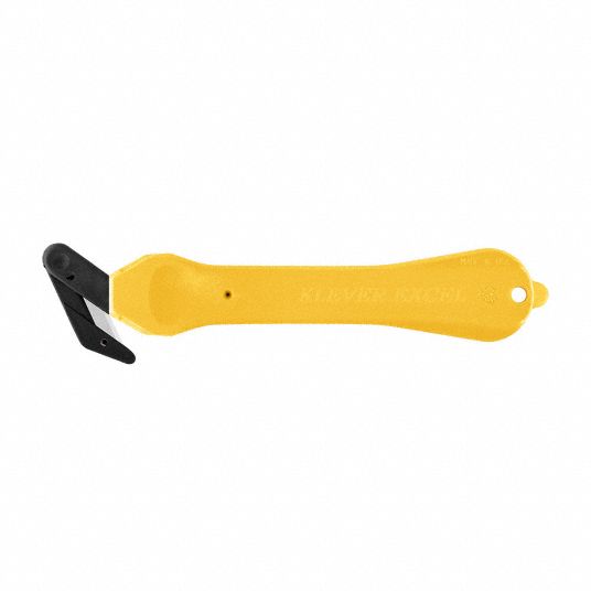 KLEVER, 7 in Overall Lg, Straight Handle, Hook-Style Safety Cutter