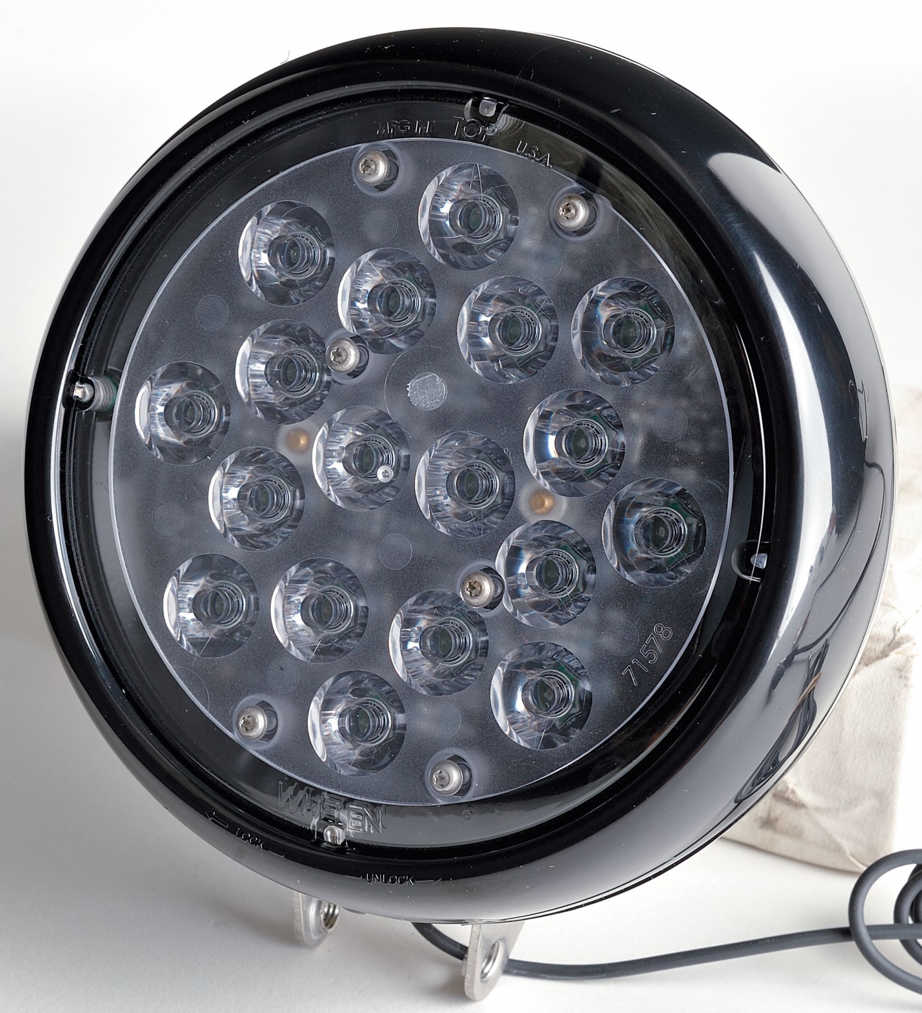 NITEEYES Work Light Round, LED, Permanent 22DN79S04 Grainger