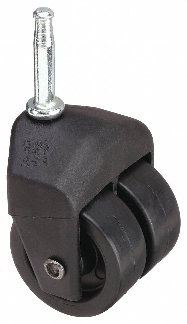 Dual Whl Swvl Cstr, 150 lb, 2 In Dia, PP