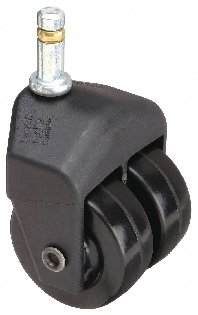 Dual Whl Swvl Cstr, 150 lb, 2 In, Rubber