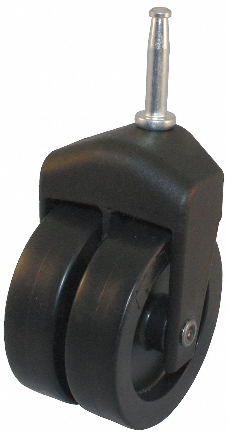 Dual Whl Swvl Cstr, 150 lb, 3 In Dia, PP