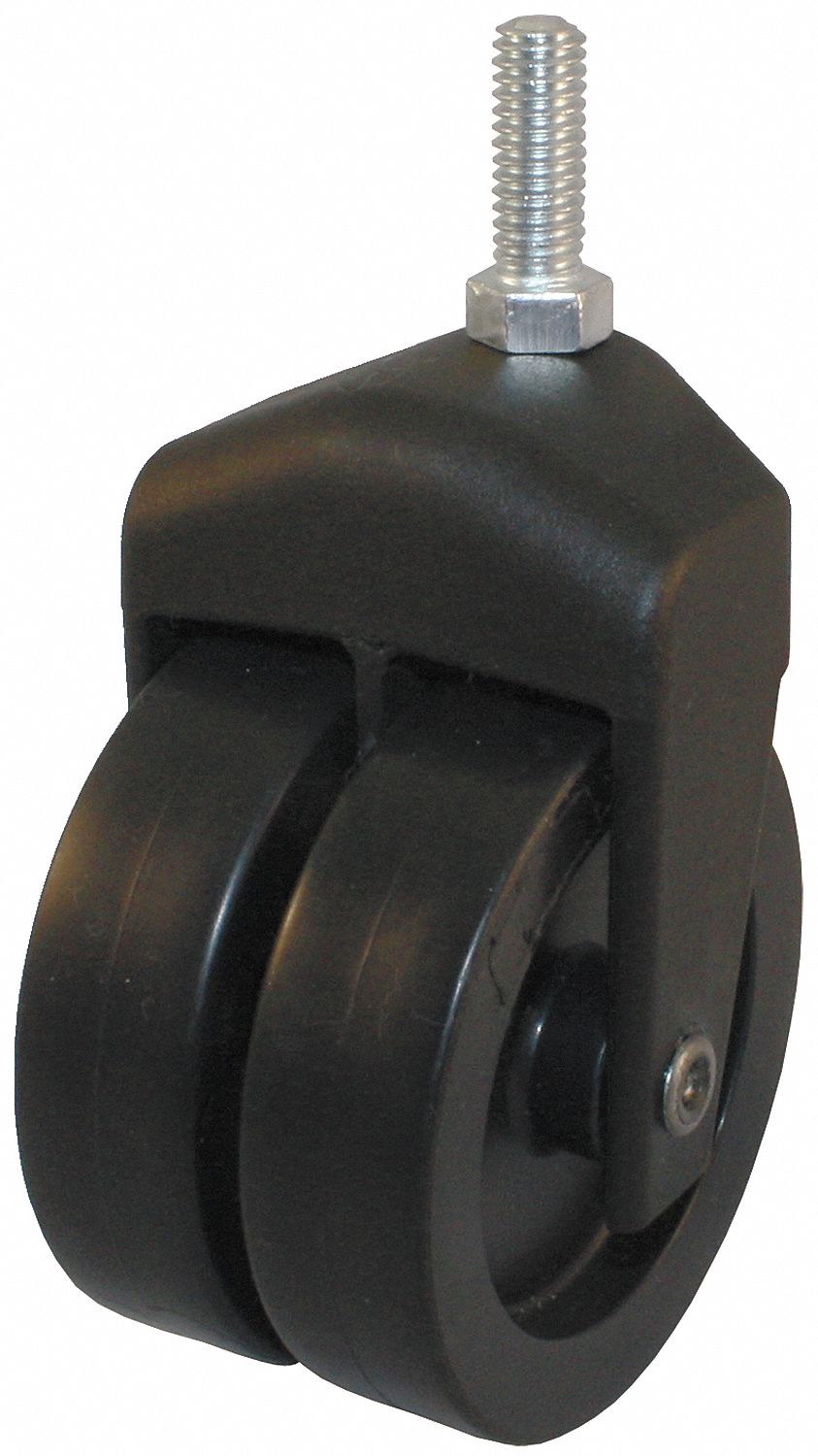 Dual Whl Swvl Cstr, 150 lb, 3 In Dia, PP