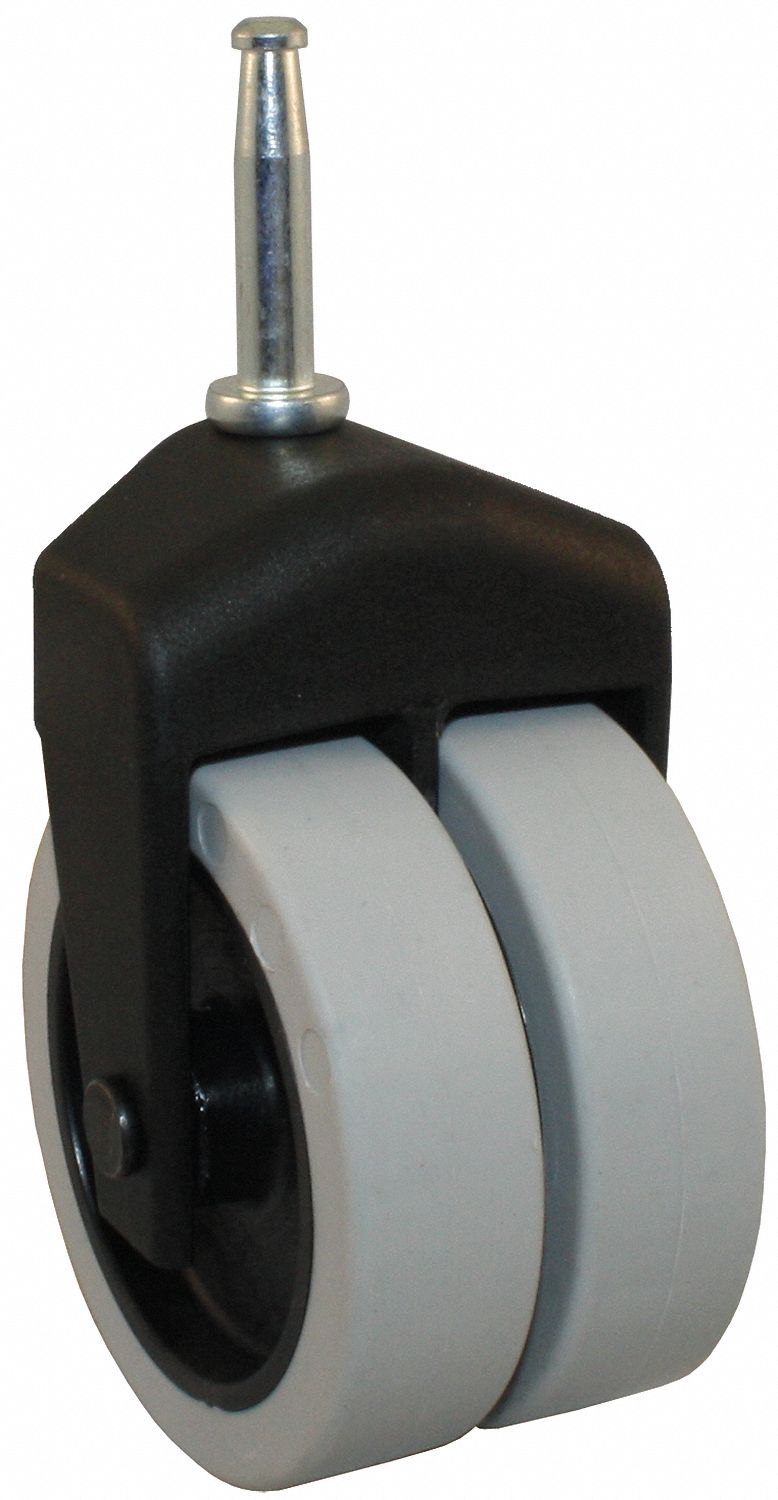 Dual Whl Swvl Cstr, 150 lb, 3 In Dia, TPR