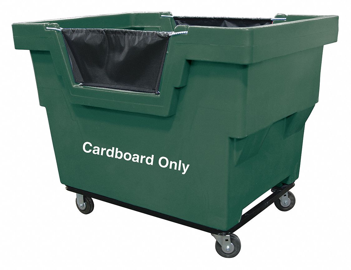 Cube Truck: 26.5 cu ft Cubic Foot Capacity, 1, 000 lb Load Capacity, Green, Std