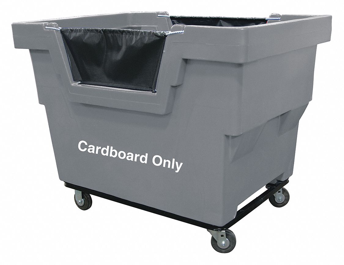 Cube Truck: 26.5 cu ft Cubic Foot Capacity, 1, 000 lb Load Capacity, Gray, Std