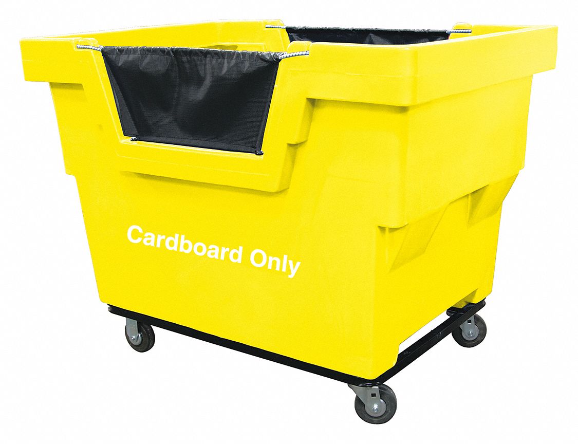 Cube Truck: 26.5 cu ft Cubic Foot Capacity, 1, 000 lb Load Capacity, Yellow, Std